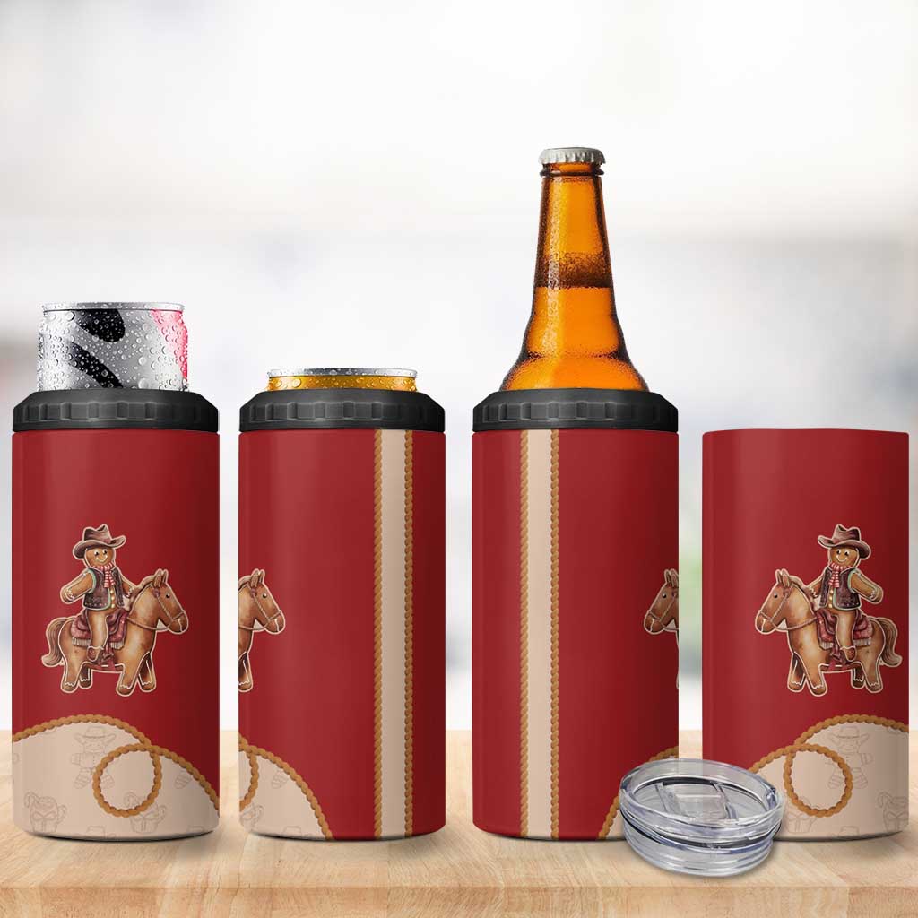 Western Yoke 4 in 1 Can Cooler Tumbler Gingerbread Howdy Christmas - Wonder Print Shop