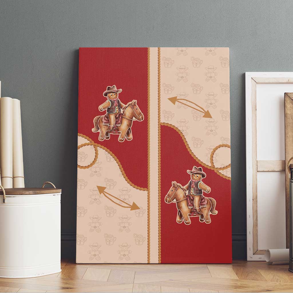 Western Yoke Canvas Wall Art Gingerbread Howdy Christmas - Wonder Print Shop