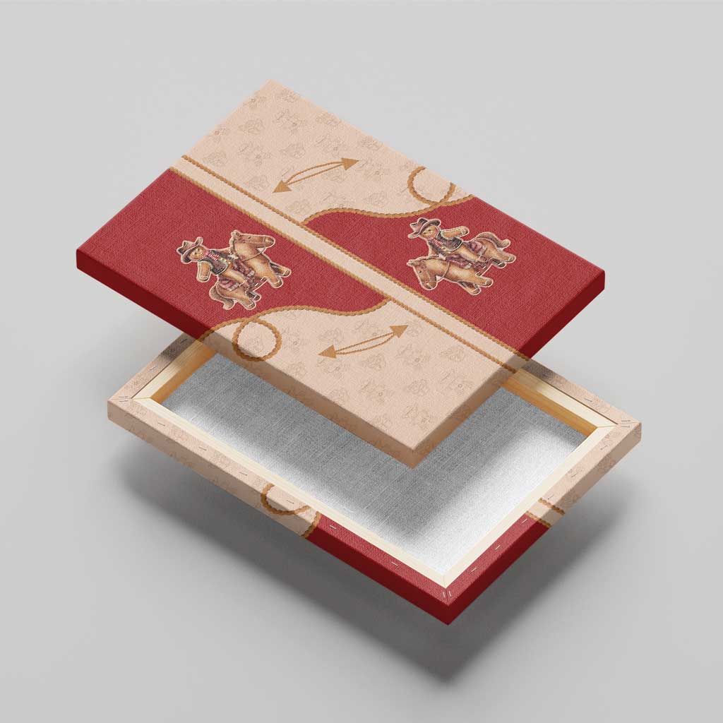 Western Yoke Canvas Wall Art Gingerbread Howdy Christmas - Wonder Print Shop