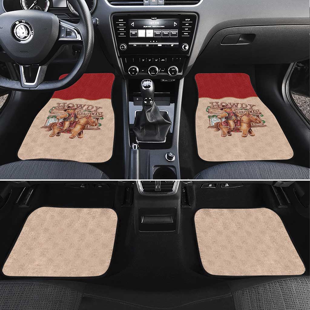 Western Yoke Car Mats Gingerbread Howdy Christmas - Wonder Print Shop
