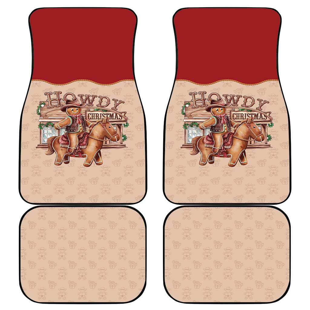 Western Yoke Car Mats Gingerbread Howdy Christmas - Wonder Print Shop