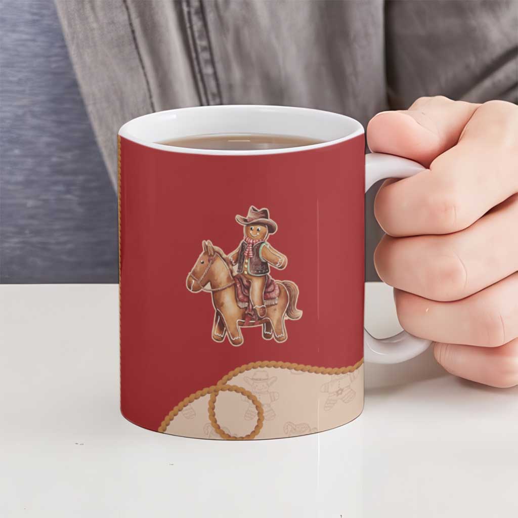 Western Yoke Ceramic Mug Gingerbread Howdy Christmas - Wonder Print Shop