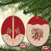 Western Yoke Ceramic Ornament Gingerbread Howdy Christmas - Wonder Print Shop