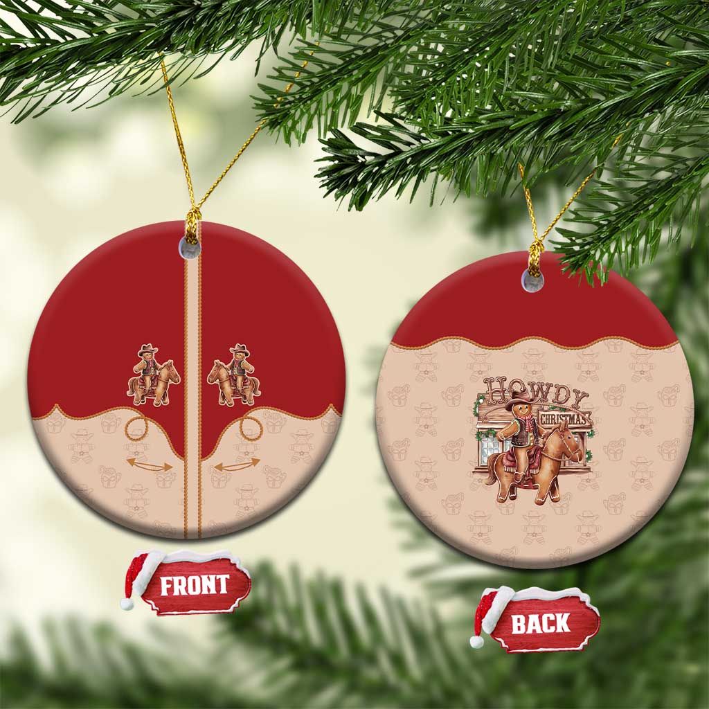 Western Yoke Ceramic Ornament Gingerbread Howdy Christmas - Wonder Print Shop