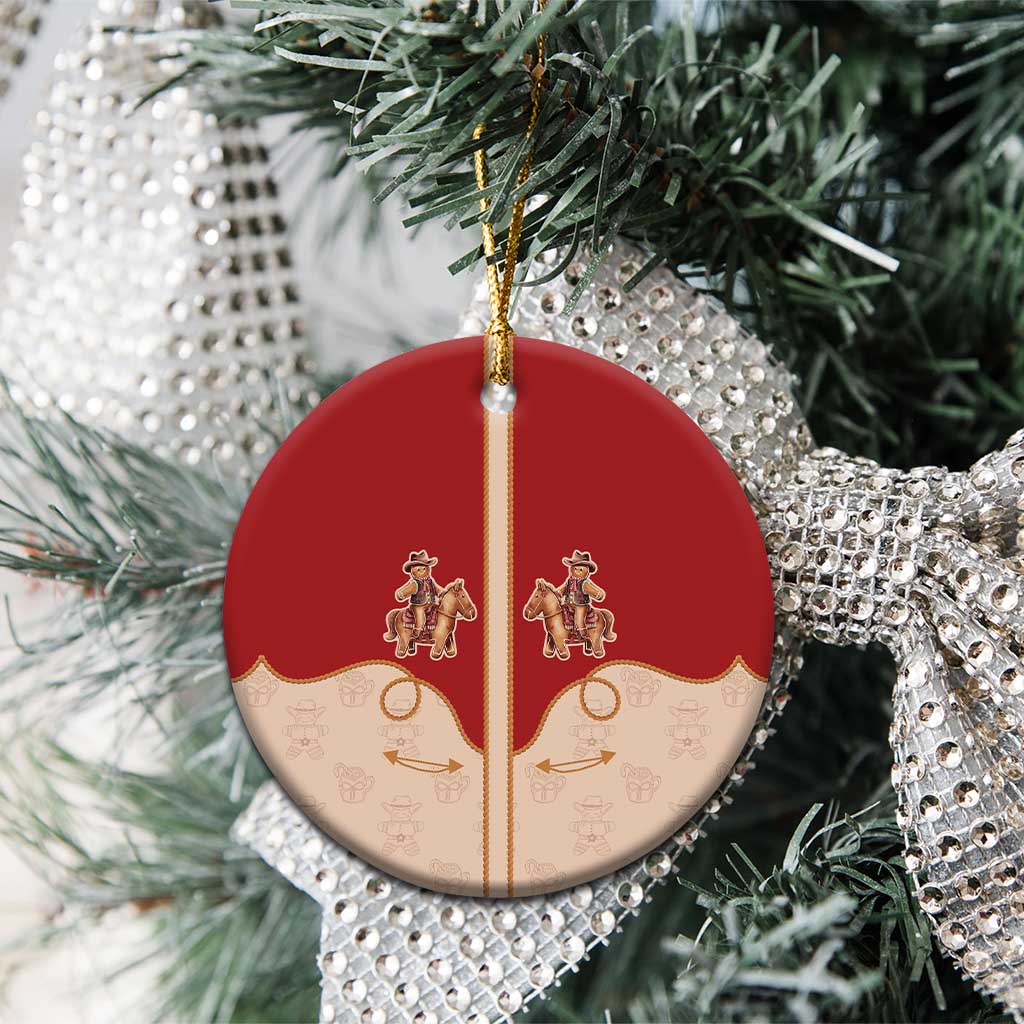 Western Yoke Ceramic Ornament Gingerbread Howdy Christmas - Wonder Print Shop