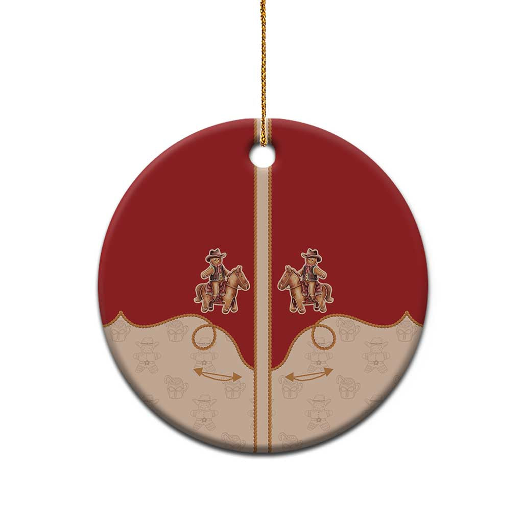 Western Yoke Ceramic Ornament Gingerbread Howdy Christmas - Wonder Print Shop