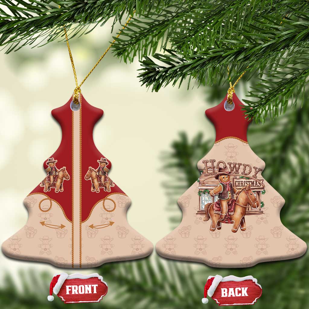 Western Yoke Ceramic Ornament Gingerbread Howdy Christmas - Wonder Print Shop