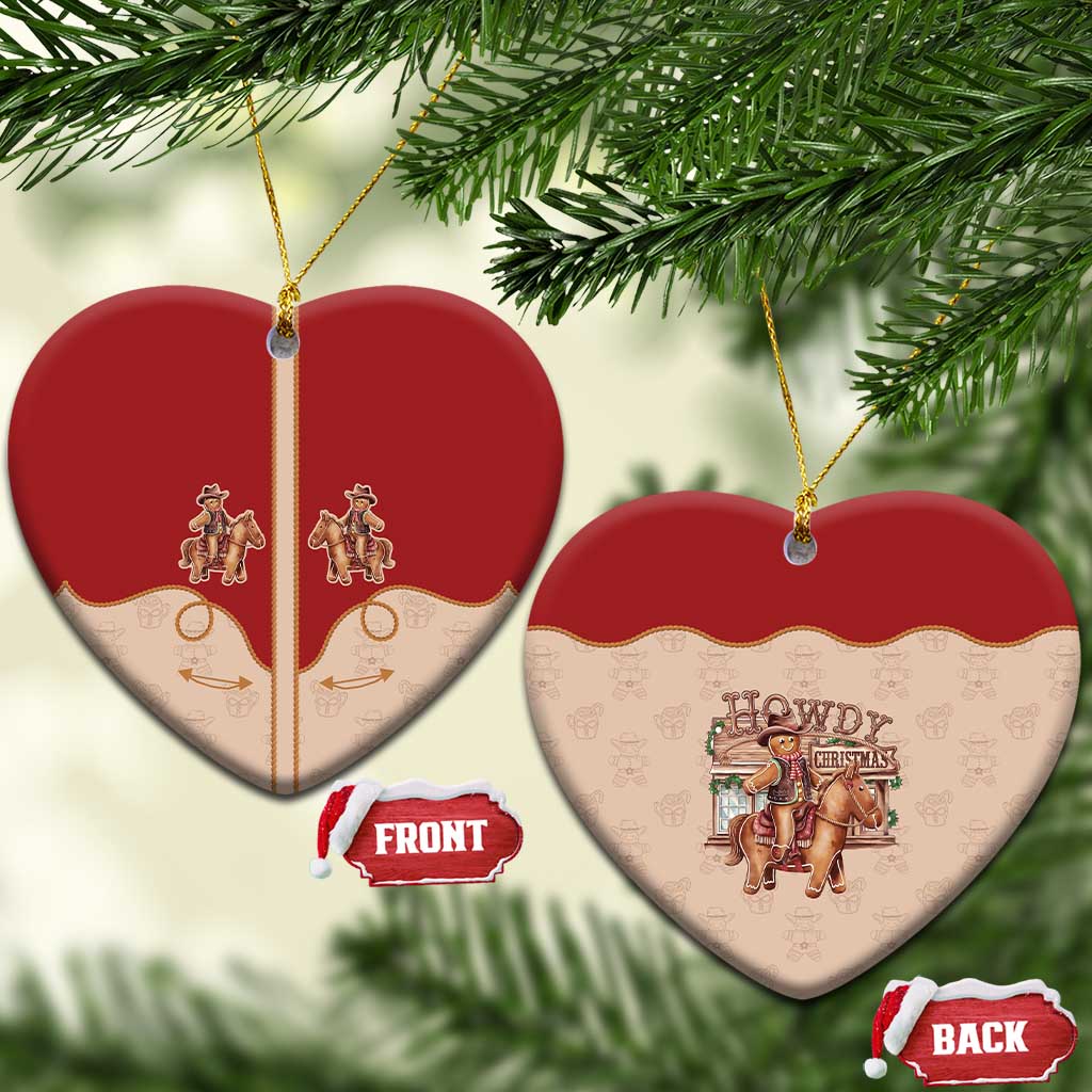 Western Yoke Ceramic Ornament Gingerbread Howdy Christmas - Wonder Print Shop