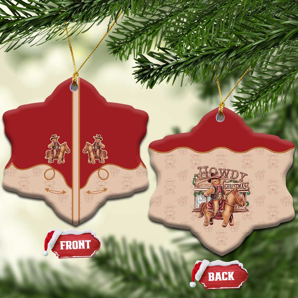 Western Yoke Ceramic Ornament Gingerbread Howdy Christmas - Wonder Print Shop