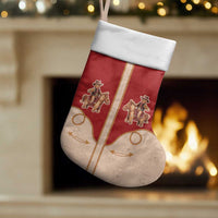Western Yoke Christmas Stocking Gingerbread Howdy Christmas - Wonder Print Shop