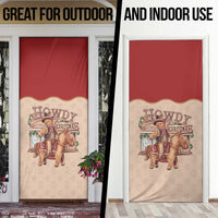 Western Yoke Door Cover Gingerbread Howdy Christmas - Wonder Print Shop