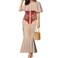 Western Yoke Family Matching Mermaid Dress and Hawaiian Shirt Gingerbread Howdy Christmas - Wonder Print Shop