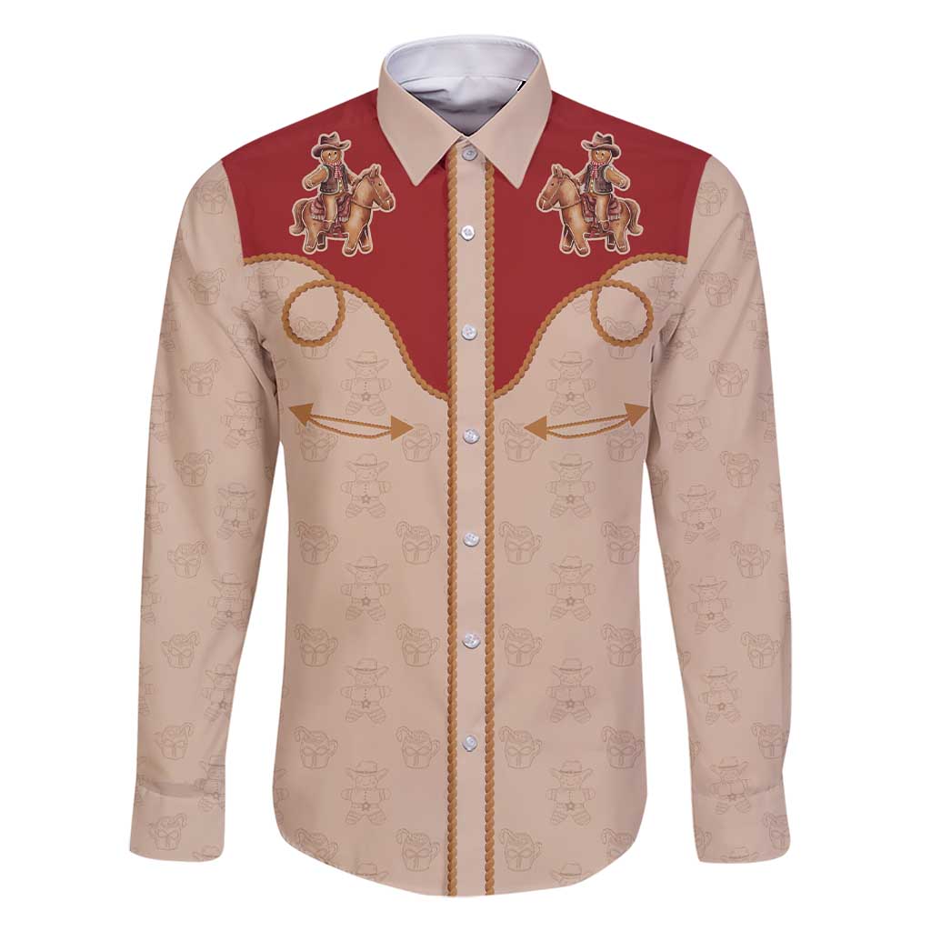 Western Yoke Family Matching Short Sleeve Bodycon Dress and Hawaiian Shirt Gingerbread Howdy Christmas - Wonder Print Shop