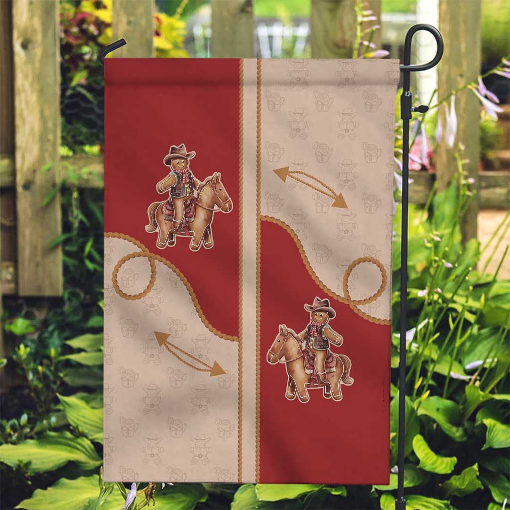 Western Yoke Garden Flag Gingerbread Howdy Christmas - Wonder Print Shop