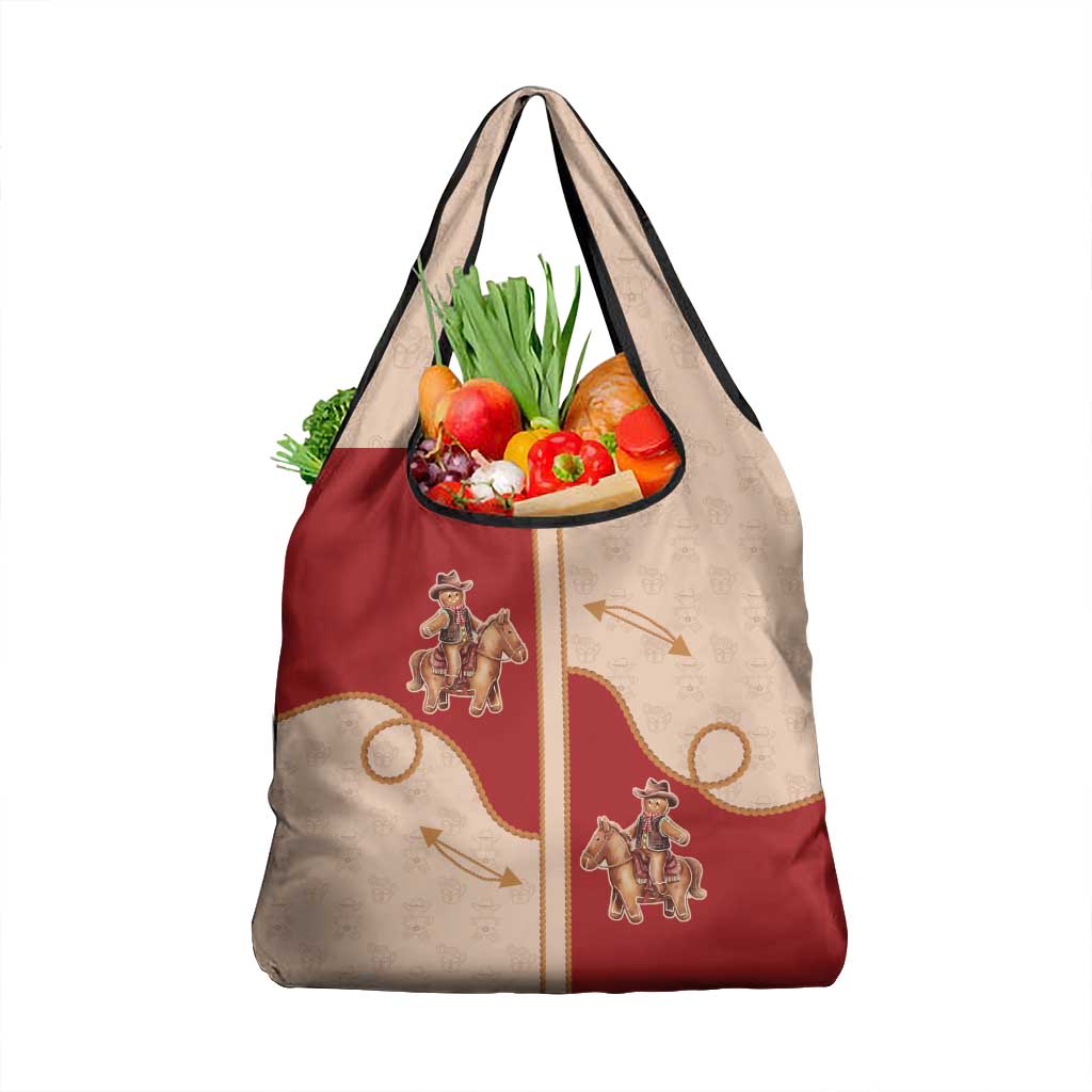 Western Yoke Grocery Bag Gingerbread Howdy Christmas - Wonder Print Shop