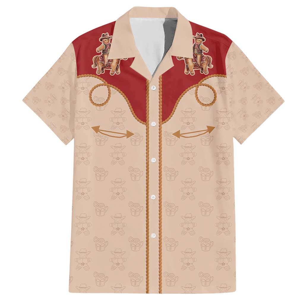 Western Yoke Hawaiian Shirt Gingerbread Howdy Christmas - Wonder Print Shop