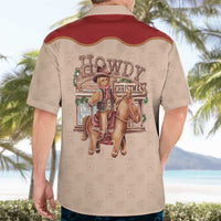 Western Yoke Hawaiian Shirt Gingerbread Howdy Christmas - Wonder Print Shop