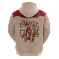 Western Yoke Hoodie Gingerbread Howdy Christmas - Wonder Print Shop