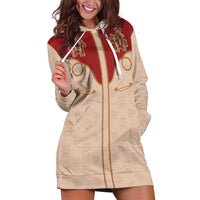 Western Yoke Hoodie Dress Gingerbread Howdy Christmas - Wonder Print Shop