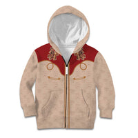 Western Yoke Kid Hoodie Gingerbread Howdy Christmas - Wonder Print Shop