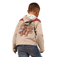Western Yoke Kid Hoodie Gingerbread Howdy Christmas - Wonder Print Shop