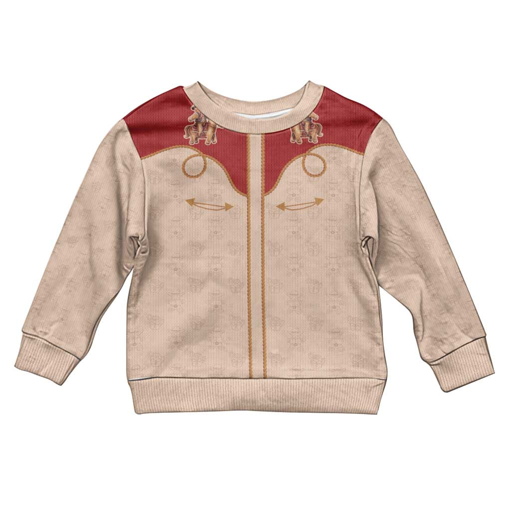 Western Yoke Kid Ugly Christmas Sweater Gingerbread Howdy Christmas - Wonder Print Shop