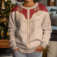 Western Yoke Kid Ugly Christmas Sweater Gingerbread Howdy Christmas - Wonder Print Shop