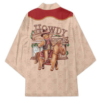 Western Yoke Kimono Gingerbread Howdy Christmas - Wonder Print Shop