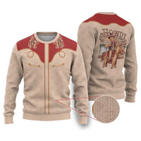 Western Yoke Ugly Christmas Sweater Gingerbread Howdy Christmas - Wonder Print Shop