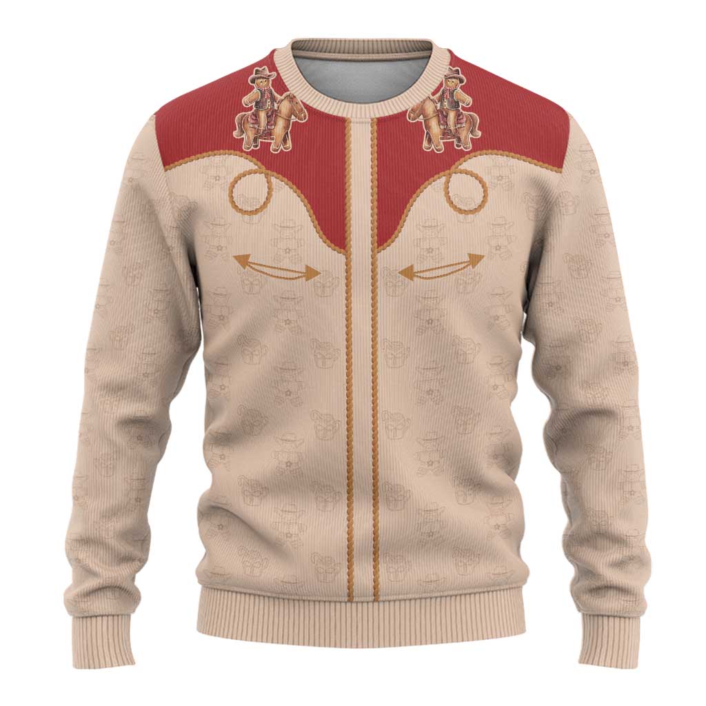 Western Yoke Ugly Christmas Sweater Gingerbread Howdy Christmas - Wonder Print Shop