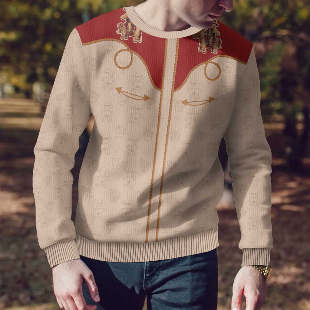 Western Yoke Ugly Christmas Sweater Gingerbread Howdy Christmas - Wonder Print Shop