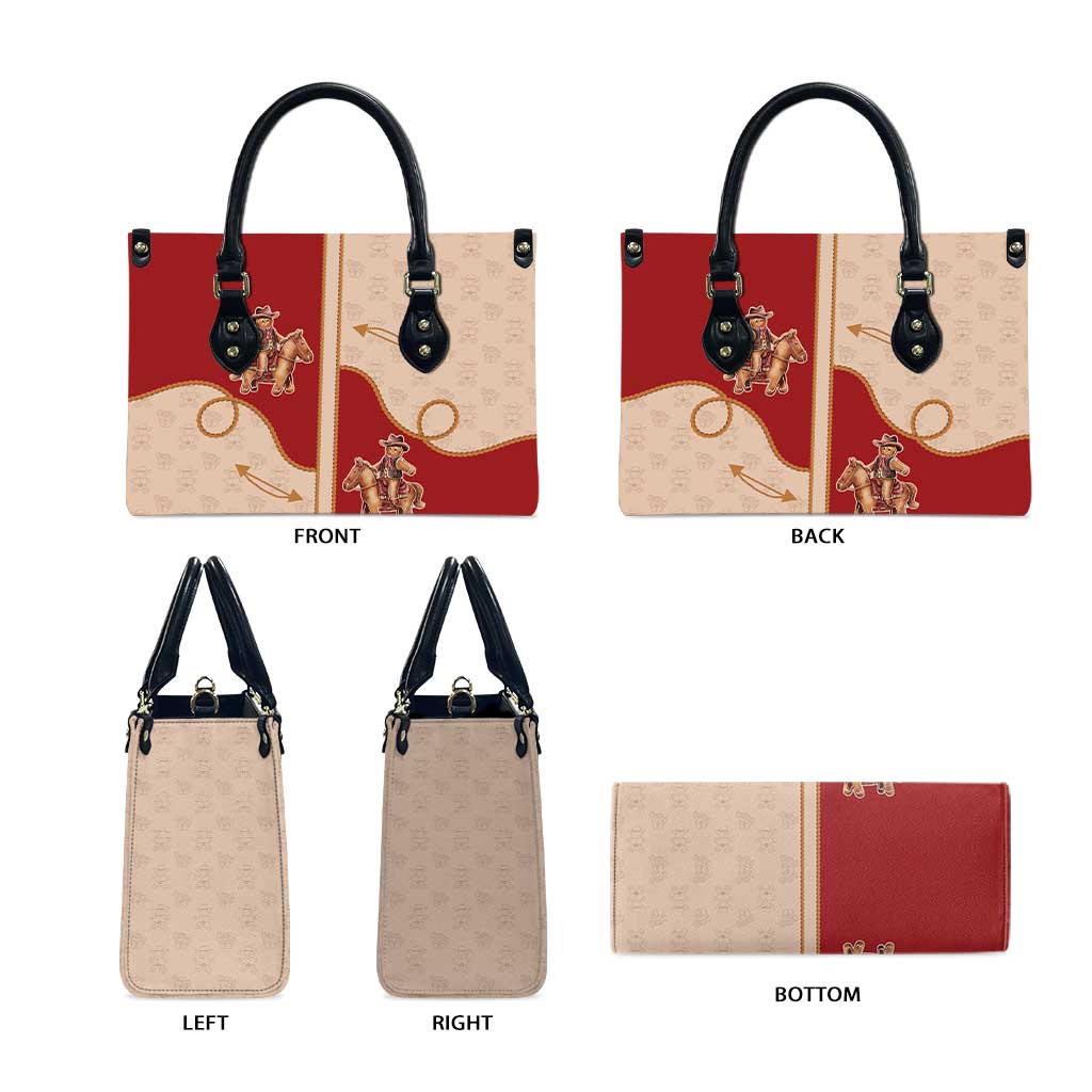 Western Yoke Leather Bag Gingerbread Howdy Christmas - Wonder Print Shop