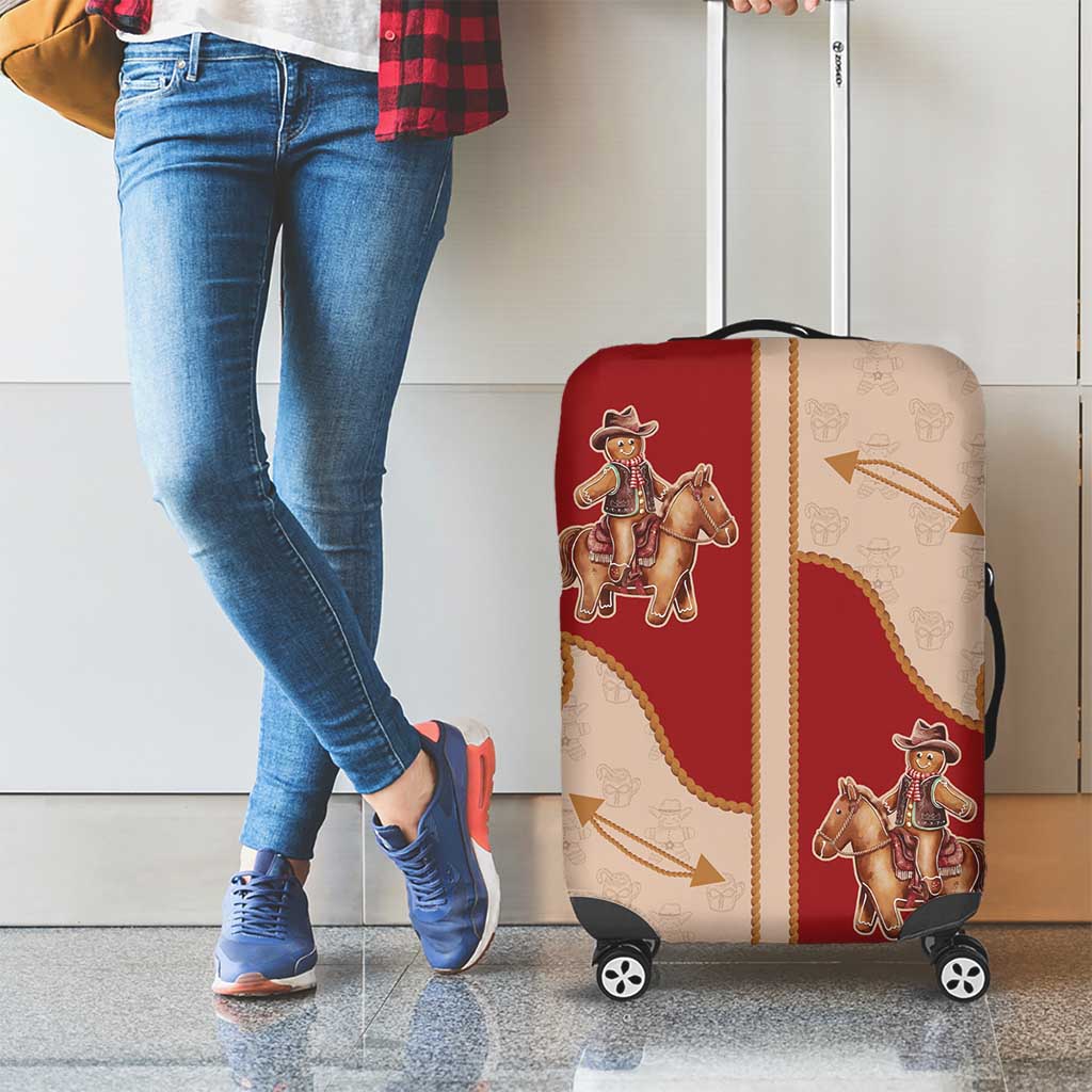 Western Yoke Luggage Cover Gingerbread Howdy Christmas - Wonder Print Shop