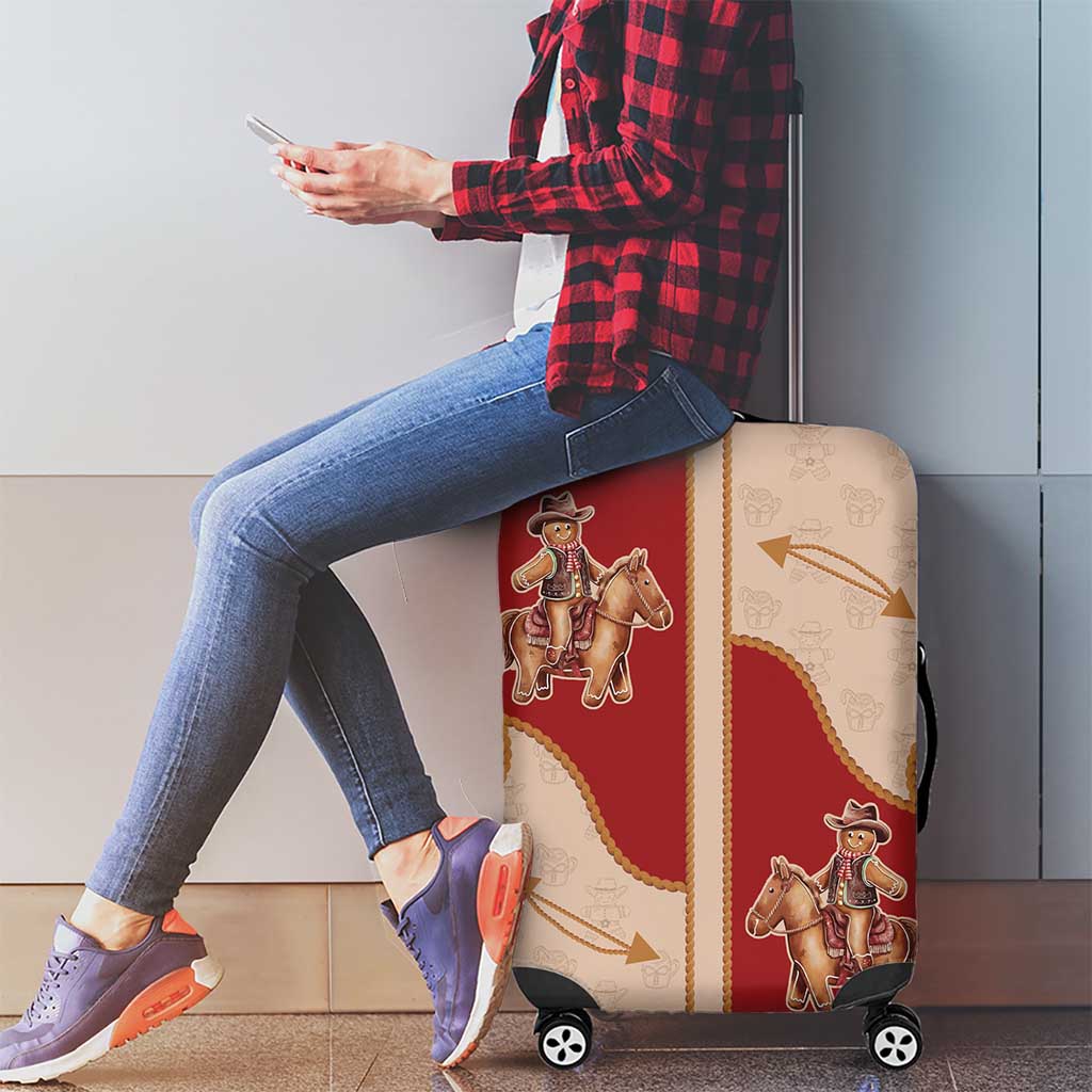 Western Yoke Luggage Cover Gingerbread Howdy Christmas - Wonder Print Shop
