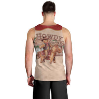 Western Yoke Men Tank Top Gingerbread Howdy Christmas - Wonder Print Shop