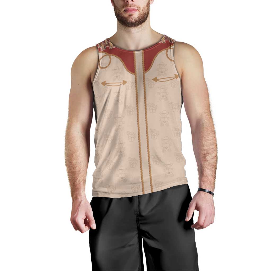 Western Yoke Men Tank Top Gingerbread Howdy Christmas - Wonder Print Shop