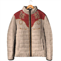 Western Yoke Padded Jacket Gingerbread Howdy Christmas - Wonder Print Shop