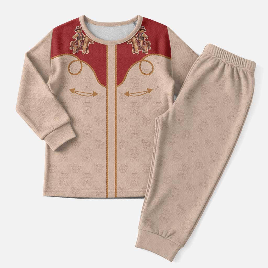 Western Yoke Christmas Pajama Set Gingerbread Howdy Christmas - Wonder Print Shop