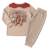 Western Yoke Christmas Pajama Set Gingerbread Howdy Christmas - Wonder Print Shop