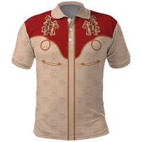 Western Yoke Polo Shirt Gingerbread Howdy Christmas - Wonder Print Shop