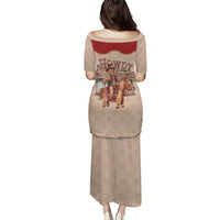 Western Yoke Puletasi Gingerbread Howdy Christmas - Wonder Print Shop