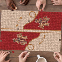 Western Yoke Puzzle Gingerbread Howdy Christmas - Wonder Print Shop