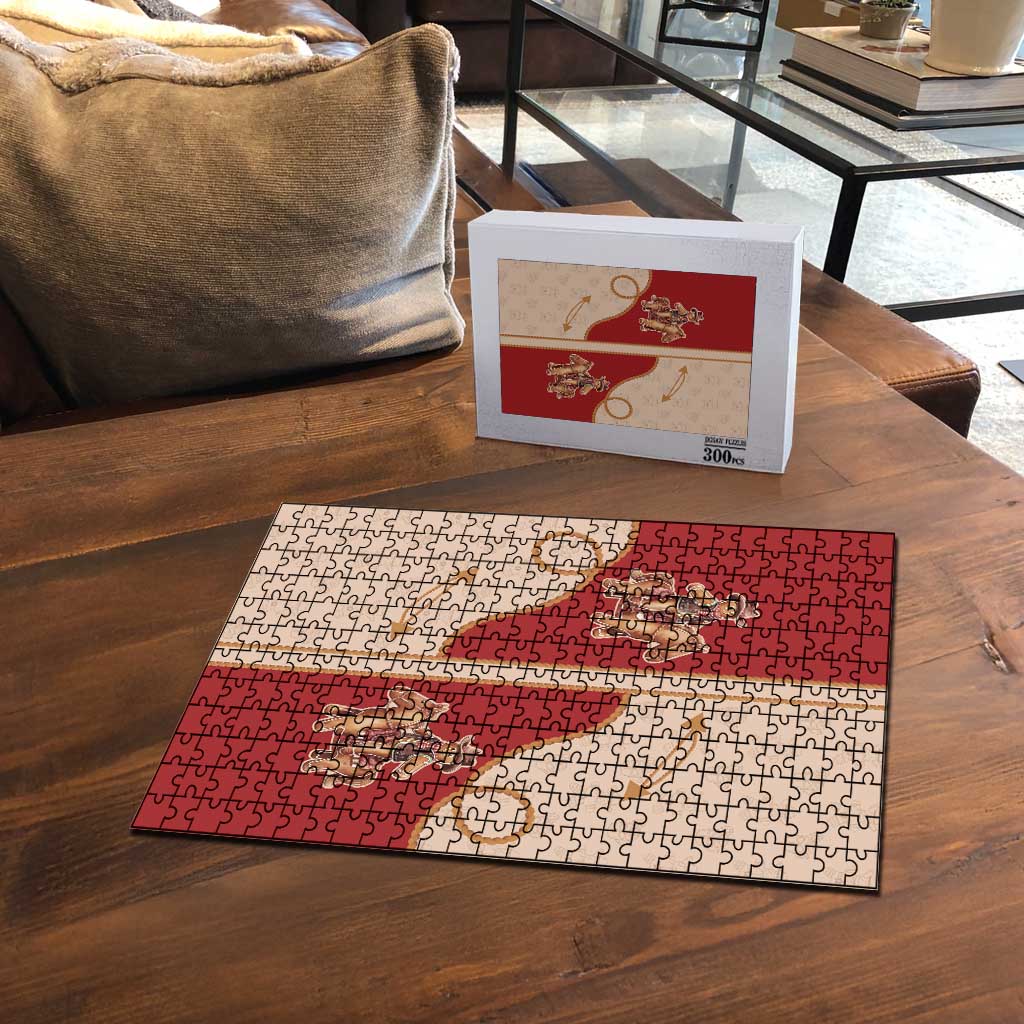 Western Yoke Puzzle Gingerbread Howdy Christmas - Wonder Print Shop