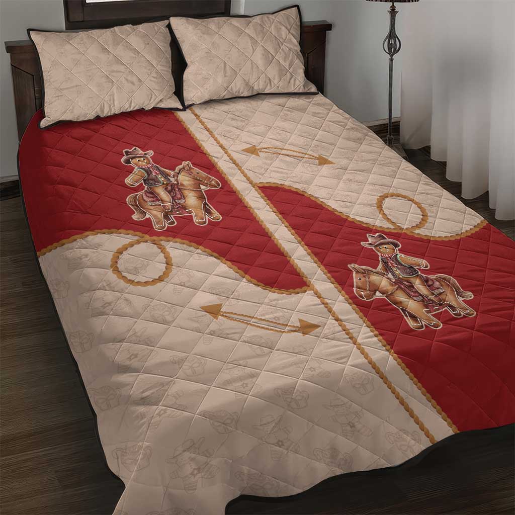 Western Yoke Quilt Bed Set Gingerbread Howdy Christmas - Wonder Print Shop