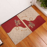 Western Yoke Rubber Doormat Gingerbread Howdy Christmas - Wonder Print Shop