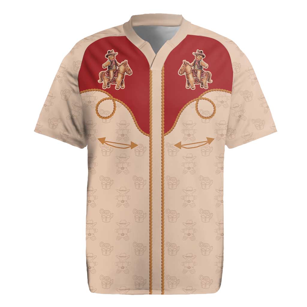 Western Yoke Rugby Jersey Gingerbread Howdy Christmas - Wonder Print Shop