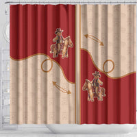 Western Yoke Shower Curtain Gingerbread Howdy Christmas - Wonder Print Shop
