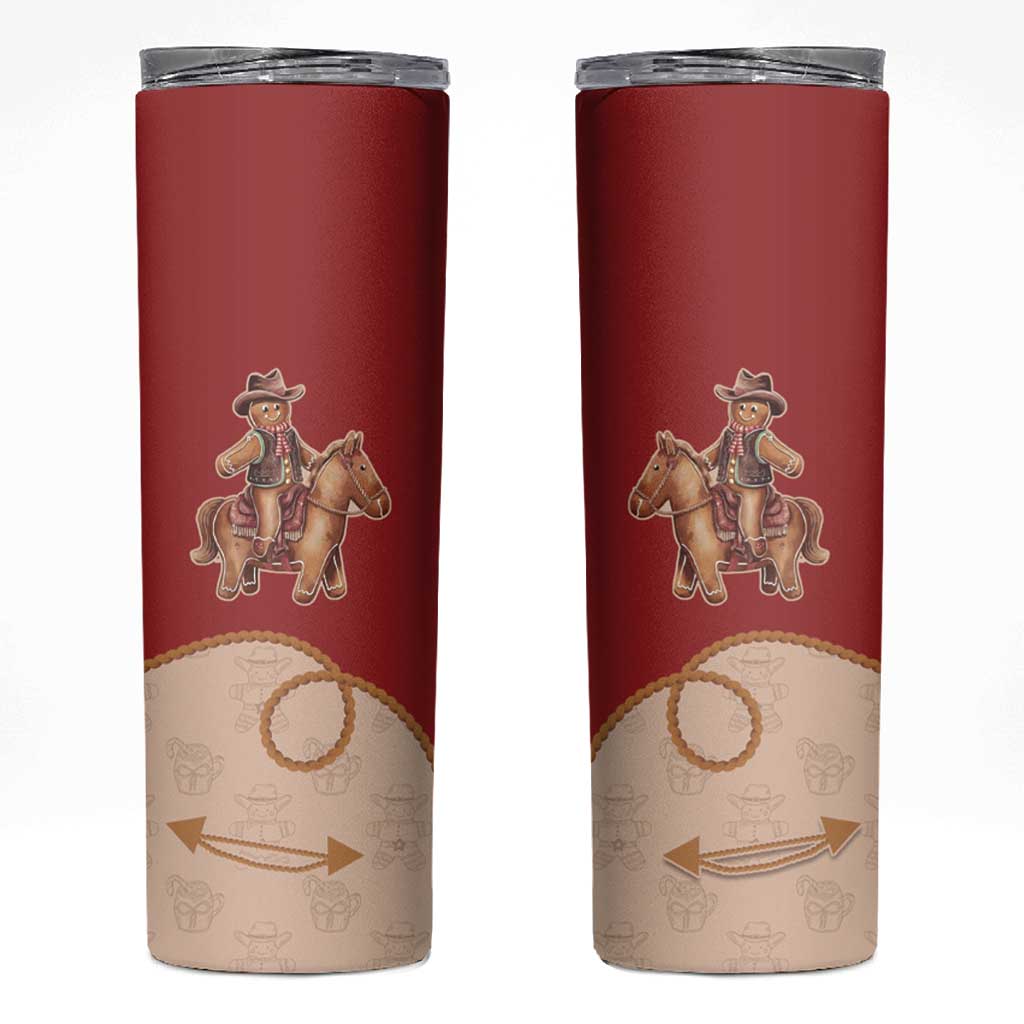 Western Yoke Skinny Tumbler Gingerbread Howdy Christmas - Wonder Print Shop