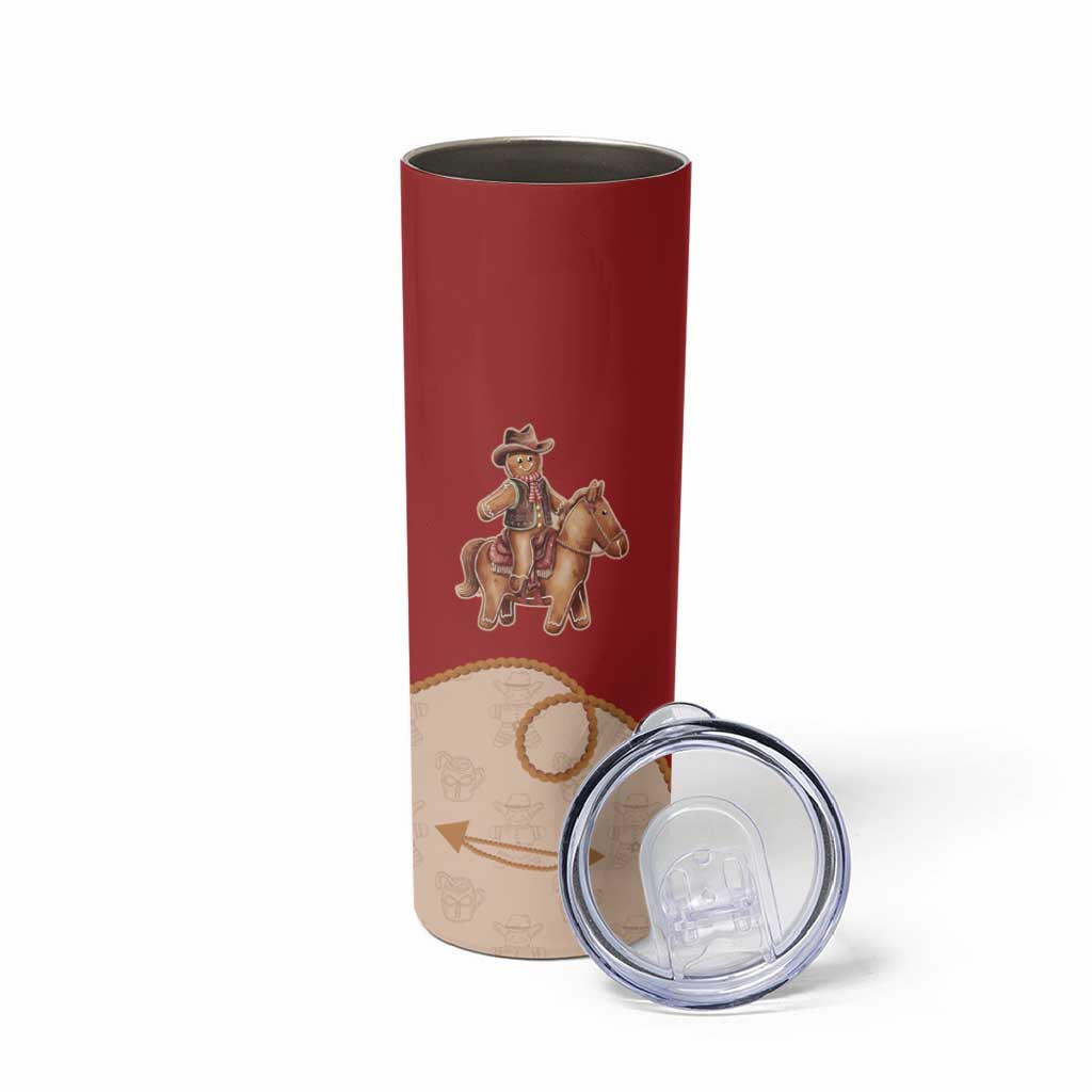 Western Yoke Skinny Tumbler Gingerbread Howdy Christmas - Wonder Print Shop