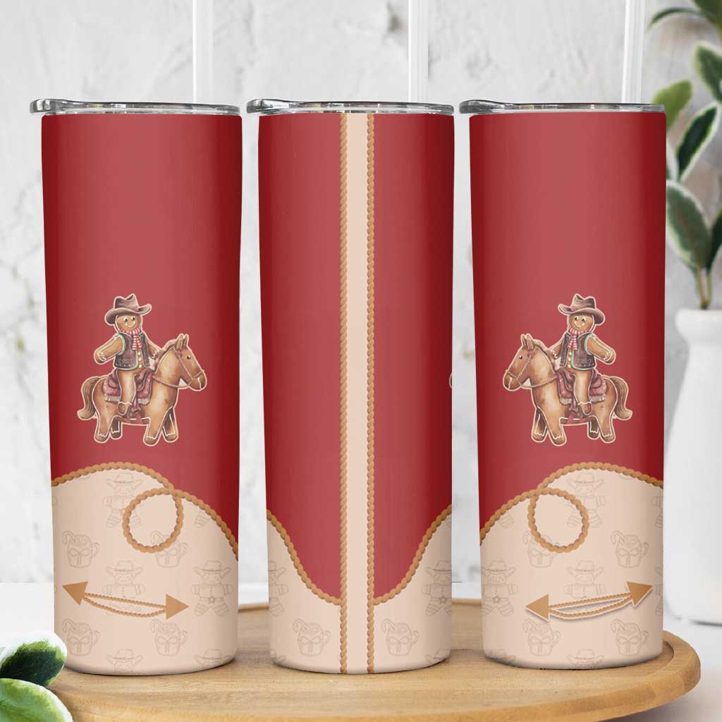 Western Yoke Skinny Tumbler Gingerbread Howdy Christmas - Wonder Print Shop